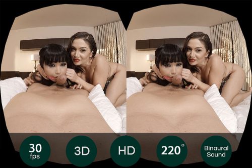 Dominatrix Puts Female Slave On Your Cock VR Porn Movie